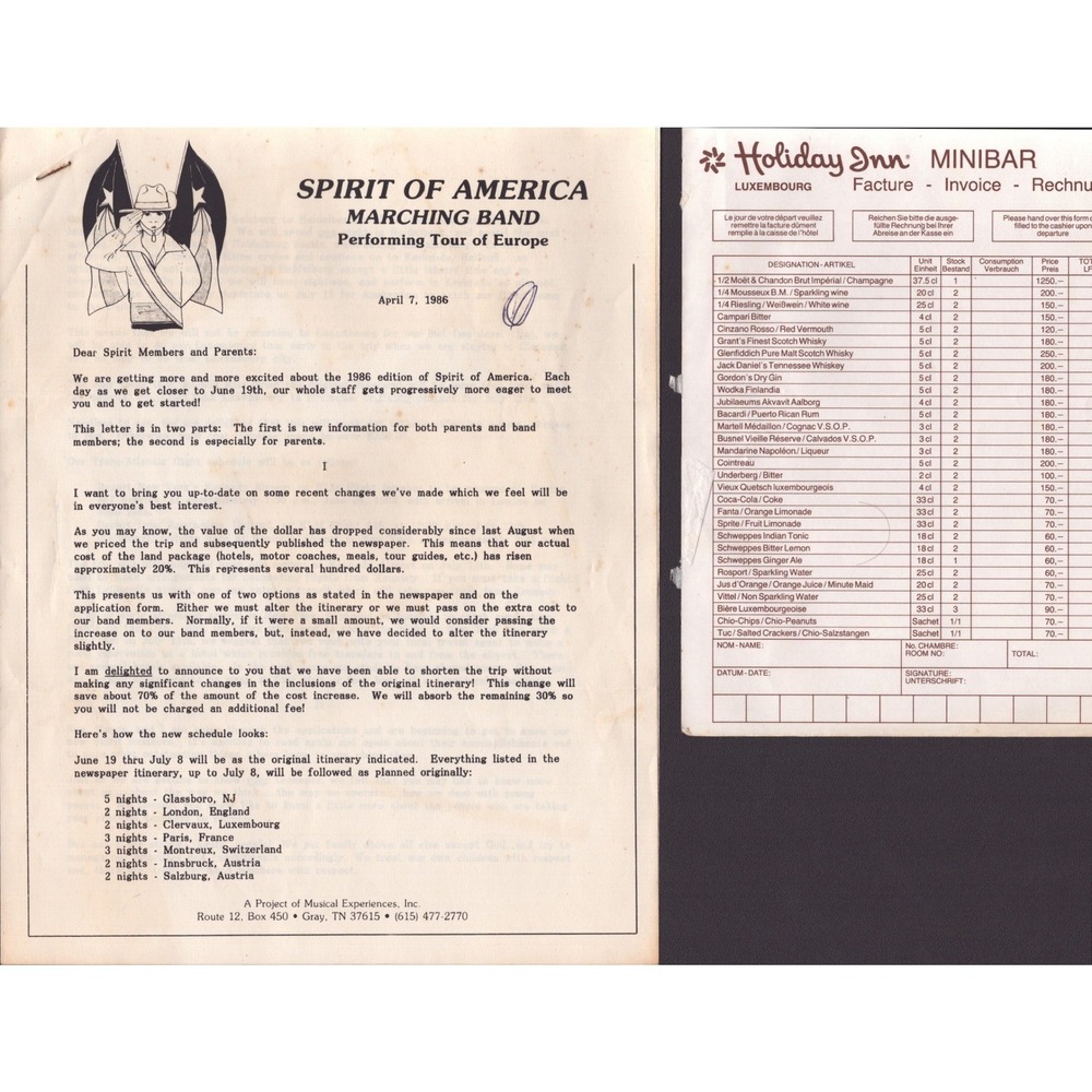 Spirit of America Marching Band 1987 Europe Hawaii Tour Ephemera Lot Newspaper - Picture 7 of 10